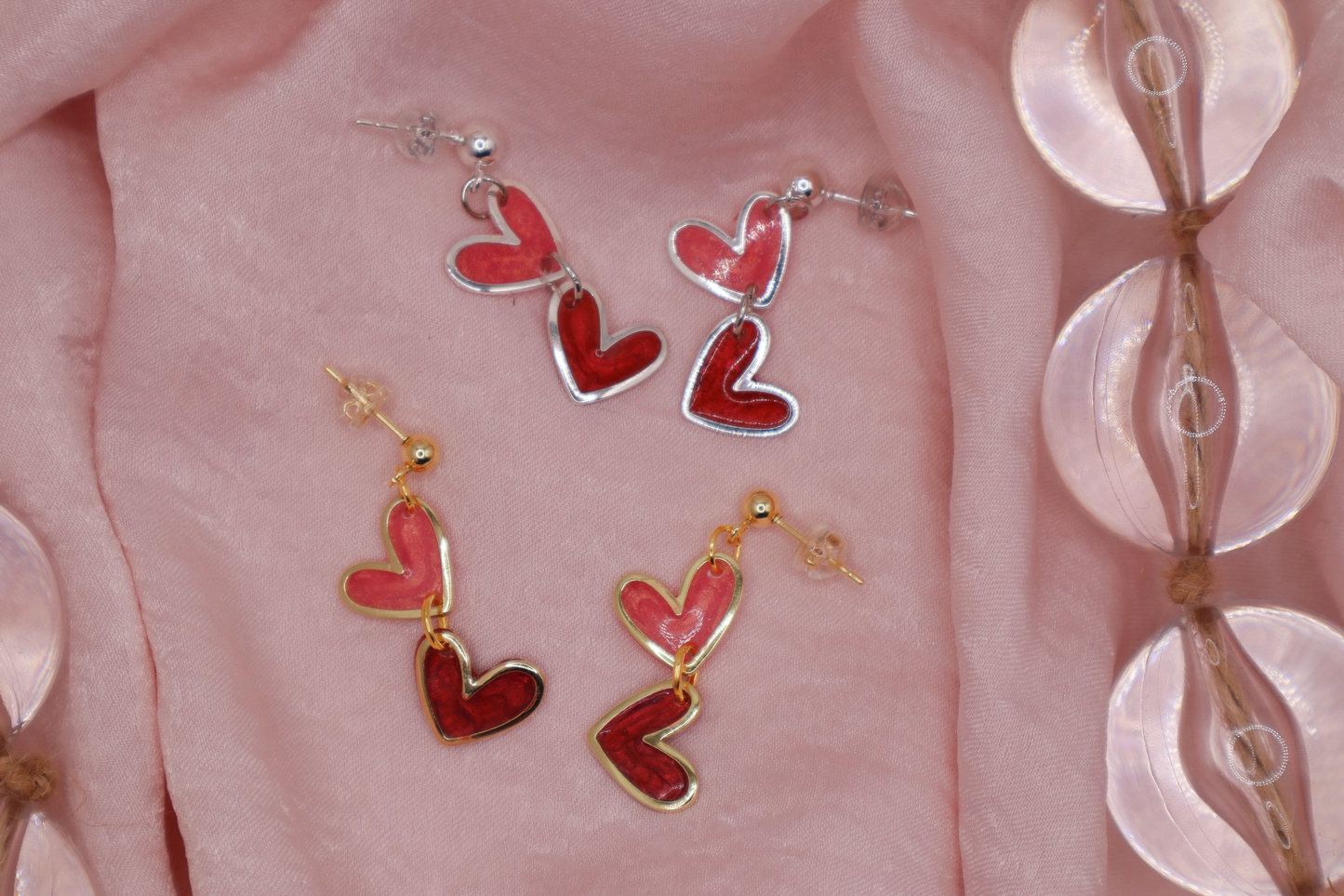 Double Heart Earrings