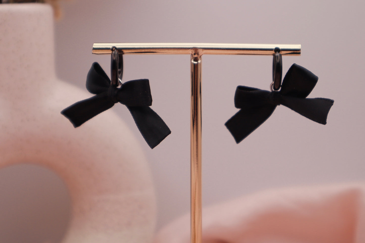 Black Bow Dangles