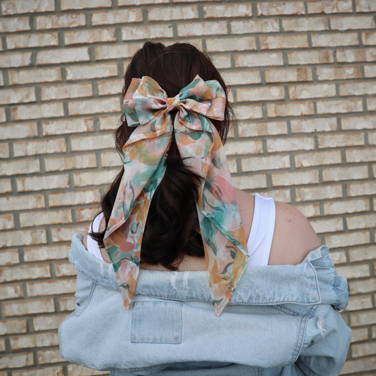 Watercolor Flower Bow