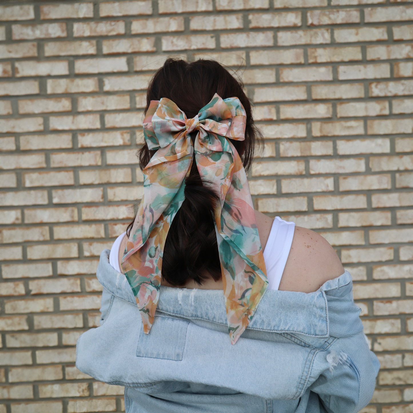 Watercolor Flower Bow