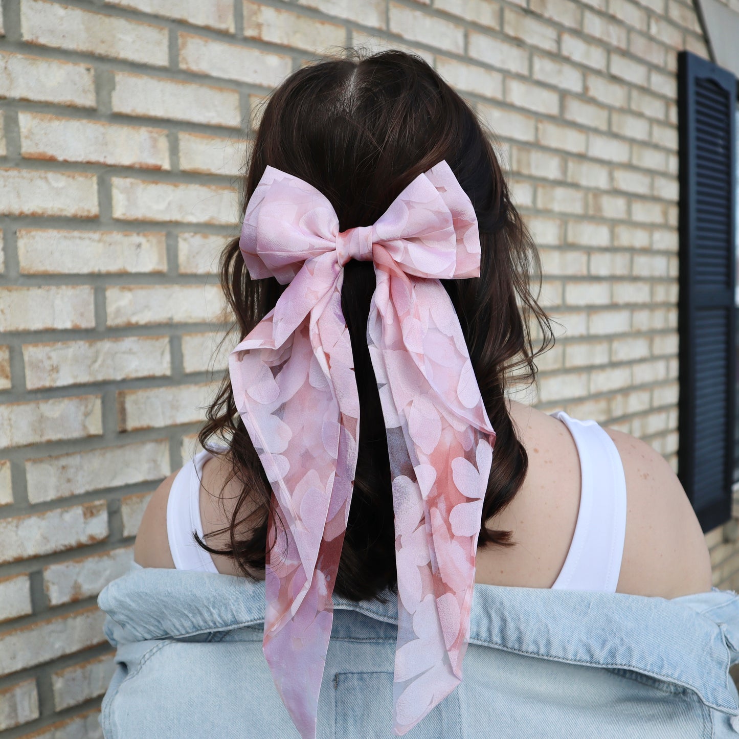 Pink Flower Bow