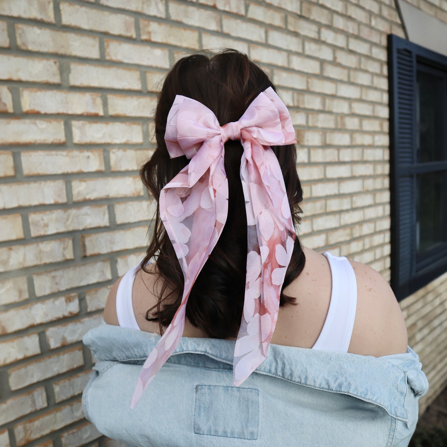 Pink Flower Bow