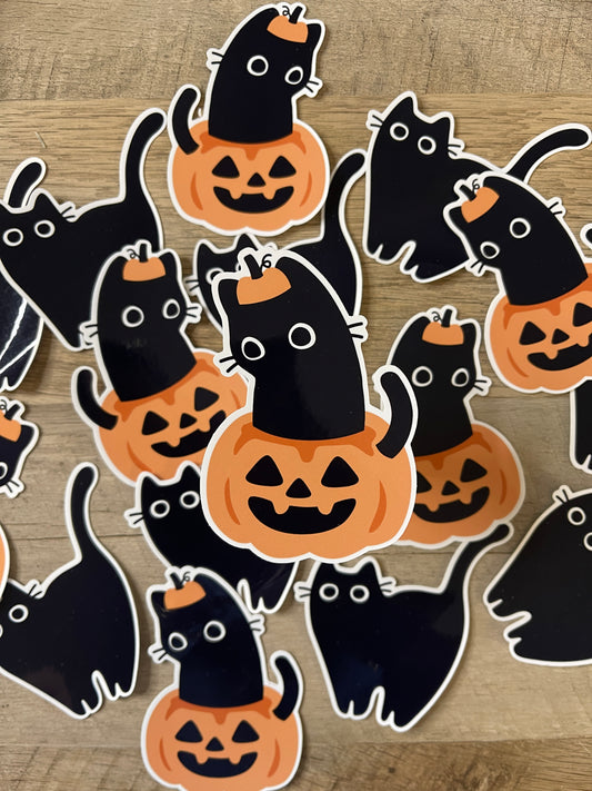 Pumpkin Cat Sticker